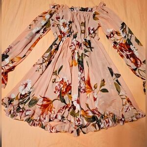 Floral off the shoulder dress